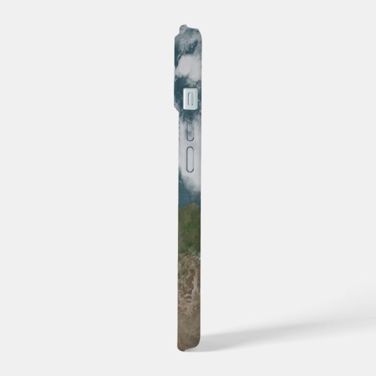 Panoramische planeet Aarde en de VS. 2 iPhone 15 Case (Linkerkant)