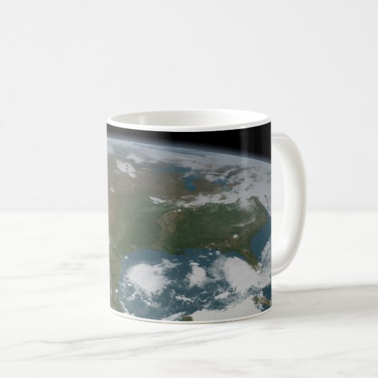 Panoramische planeet Aarde en de VS. 2 Koffiemok (Voorkant rechts)