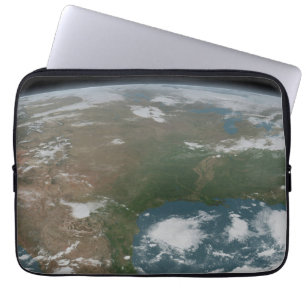 Panoramische planeet Aarde en de VS. 2 Laptop Sleeve