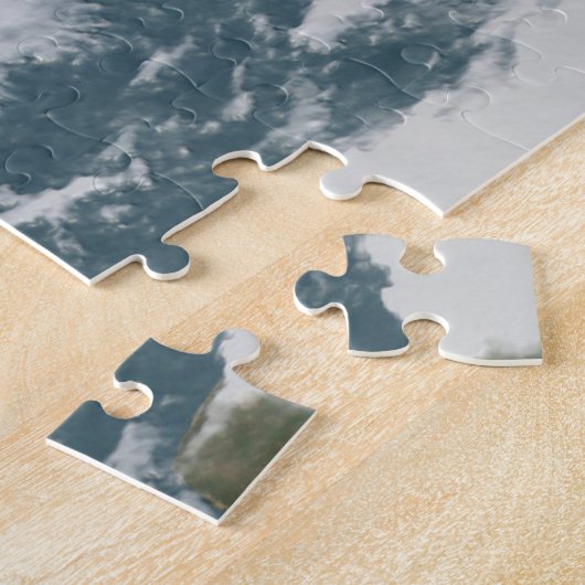 Panoramische planeet Aarde en de VS. 2 Legpuzzel (Zijkant)