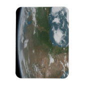 Panoramische planeet Aarde en de VS. 2 Magneet (Verticaal)
