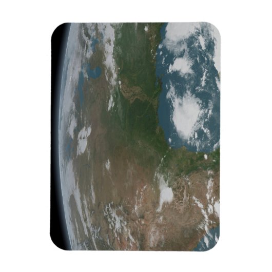 Panoramische planeet Aarde en de VS. 2 Magneet (Verticaal)