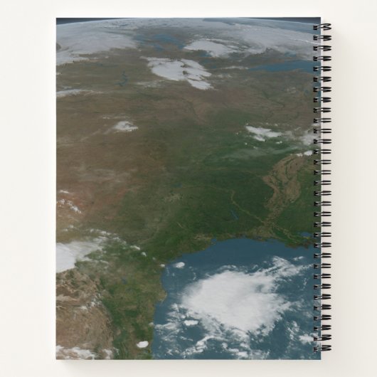 Panoramische planeet Aarde en de VS. 2 Notitieboek (Achterkant)