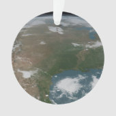 Panoramische planeet Aarde en de VS. 2 Ornament (voorkant)