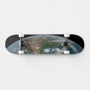 Panoramische planeet Aarde en de VS. 2 Persoonlijk Skateboard