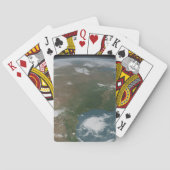 Panoramische planeet Aarde en de VS. 2 Pokerkaarten (Achterkant)