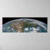 Panoramische planeet Aarde en de VS. 2 Poster (Voorkant)