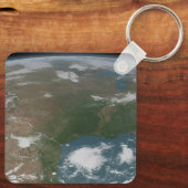 Panoramische planeet Aarde en de VS. 2 Sleutelhanger (Achterkant)