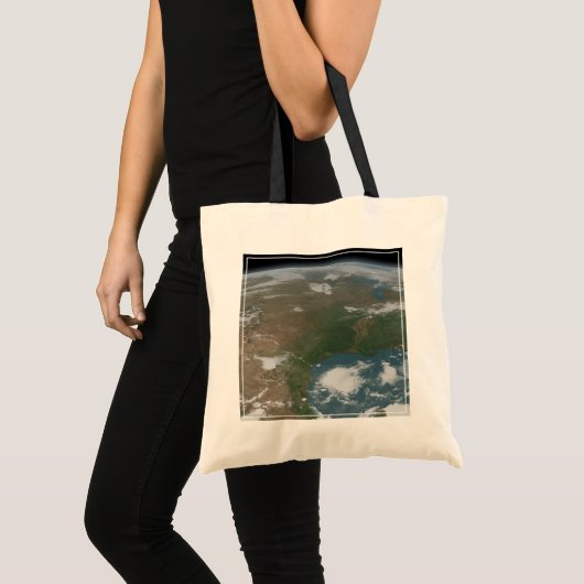 Panoramische planeet Aarde en de VS. 2 Tote Bag (Voorkant (product))
