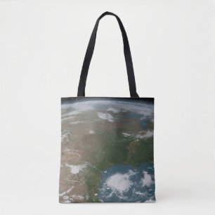 Panoramische planeet Aarde en de VS. 2 Tote Bag