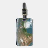 Panoramische planeet Aarde en de VS. Bagagelabel (Voorkant verticaal)