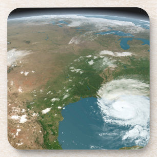 Panoramische planeet Aarde en de VS. Bier Onderzetter