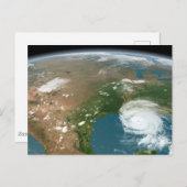 Panoramische planeet Aarde en de VS. Briefkaart (Voorkant / Achterkant)