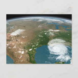 Panoramische planeet Aarde en de VS. Briefkaart