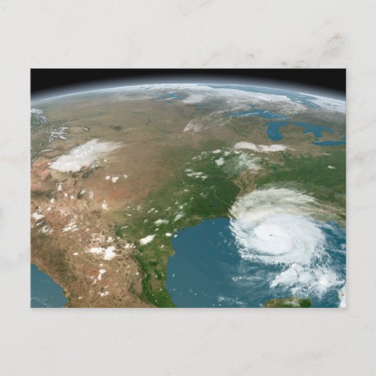 Panoramische planeet Aarde en de VS. Briefkaart (Voorkant)