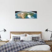Panoramische planeet Aarde en de VS. Canvas Afdruk (Insitu (Slaapkamer))