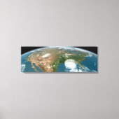 Panoramische planeet Aarde en de VS. Canvas Afdruk (Voorkant)