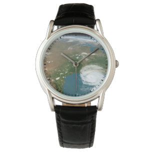 Panoramische planeet Aarde en de VS. Horloge