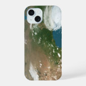 Panoramische planeet Aarde en de VS. iPhone 15 Case (Achterkant)