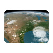 Panoramische planeet Aarde en de VS. Magneet (Horizontaal)