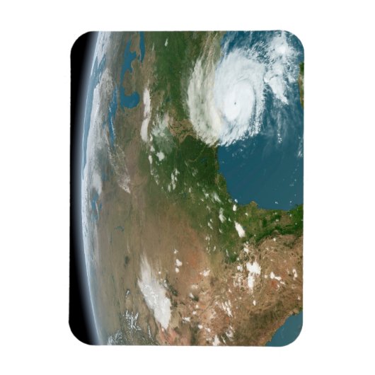 Panoramische planeet Aarde en de VS. Magneet (Verticaal)