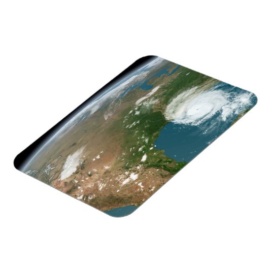 Panoramische planeet Aarde en de VS. Magneet (Linkerzijde)