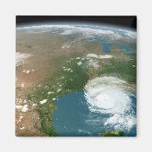 Panoramische planeet Aarde en de VS. Magneet (Voorkant)