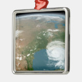 Panoramische planeet Aarde en de VS. Metalen Ornament (Links)