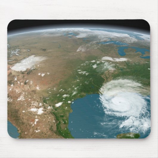 Panoramische planeet Aarde en de VS. Muismat (Voorkant)