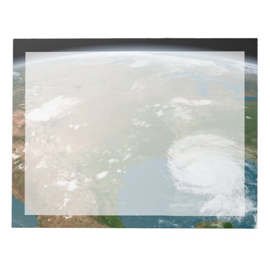 Panoramische planeet Aarde en de VS. Notitieblok (Voorkant)