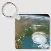 Panoramische planeet Aarde en de VS. Sleutelhanger (Voorkant)