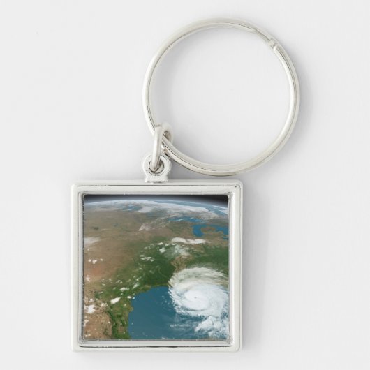 Panoramische planeet Aarde en de VS. Sleutelhanger (Voorkant)