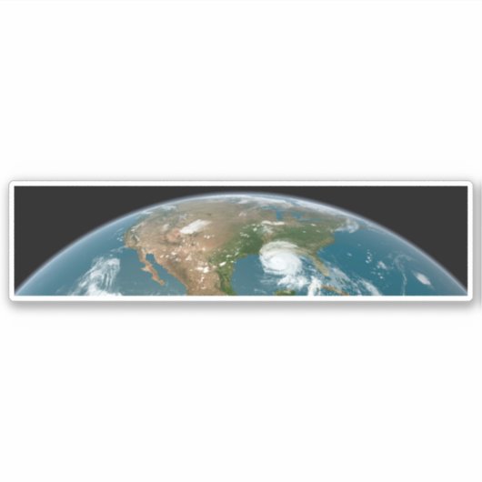 Panoramische planeet Aarde en de VS. Sticker (Voorkant)