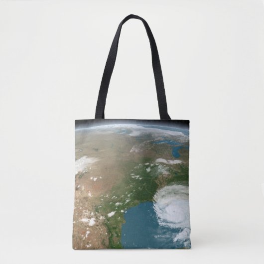 Panoramische planeet Aarde en de VS. Tote Bag (Voorkant)