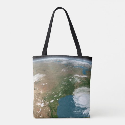 Panoramische planeet Aarde en de VS. Tote Bag (Achterkant)
