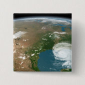 Panoramische planeet Aarde en de VS. Vierkante Button 5,1 Cm (Voorkant)