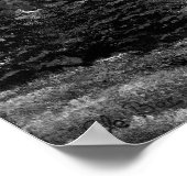 Panoramische Rocky Mountain in zwart-wit Poster (Hoek)