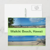 Panoramische Uitzichten van Waikiki Beach Hawaii Briefkaart (Voorkant / Achterkant)