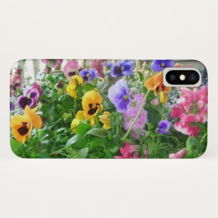 Panoramische viooltjes iPhone x hoesje
