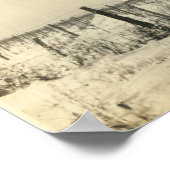 Panoramische Winterscène op Kelleys Island Poster (Hoek)