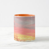 Panoramische winterzonsondergang/zonnestische Mok (Midden)