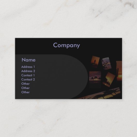 Panoramische zonneprofielkaart visitekaartje (Voorkant)