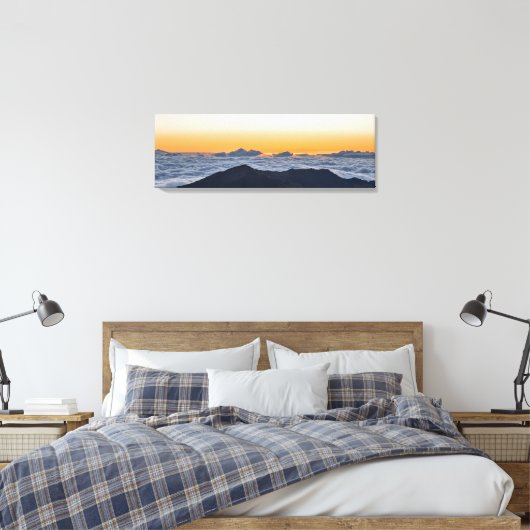 Panoramische zonsopgang bij Haleakala op gewikkeld Canvas Afdruk (Insitu (Slaapkamer))