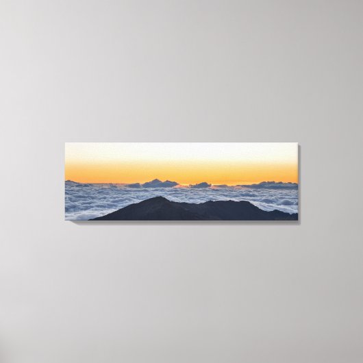 Panoramische zonsopgang bij Haleakala op gewikkeld Canvas Afdruk (Voorkant)