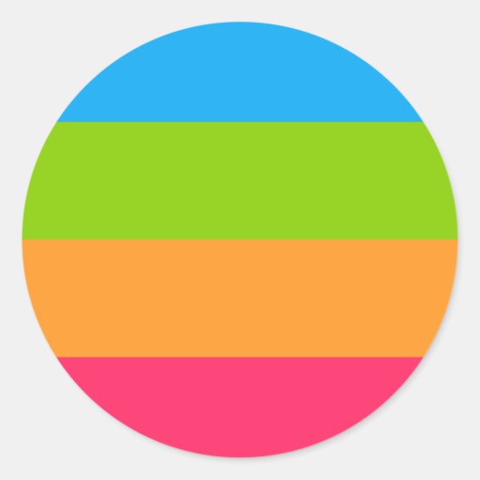 Panoromantic Pride Flag Ronde Sticker (Voorkant)