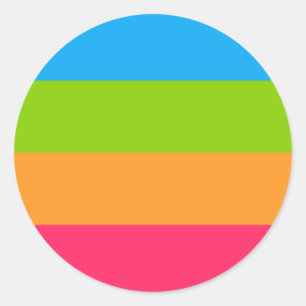 Panoromantic Pride Flag Ronde Sticker