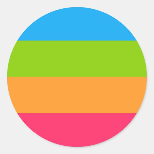 Panoromantic Pride Flag Ronde Sticker (Voorkant)