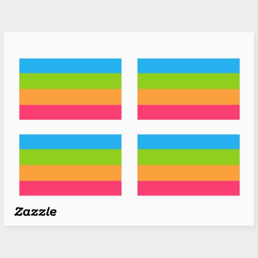 Panoromantic Pride Rechthoekige Sticker (Vel)