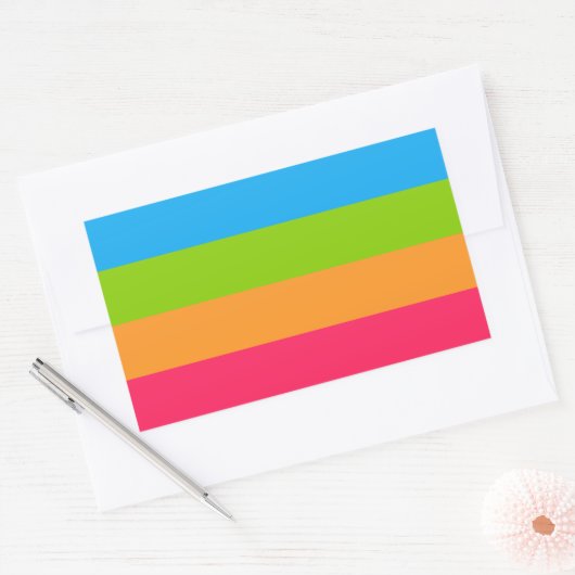 Panoromantic Pride Rechthoekige Sticker (Envelop)