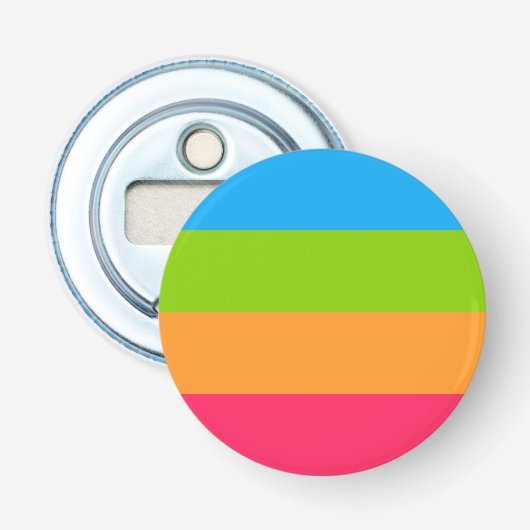 Panoromantische Pride-vlag Button Flesopener (Voorkant)